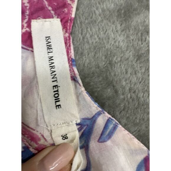 Isabel Marant Étoile Floral Boho Mini Dress Cotton Silk size FR 38 / US 6 - Picture 11 of 13